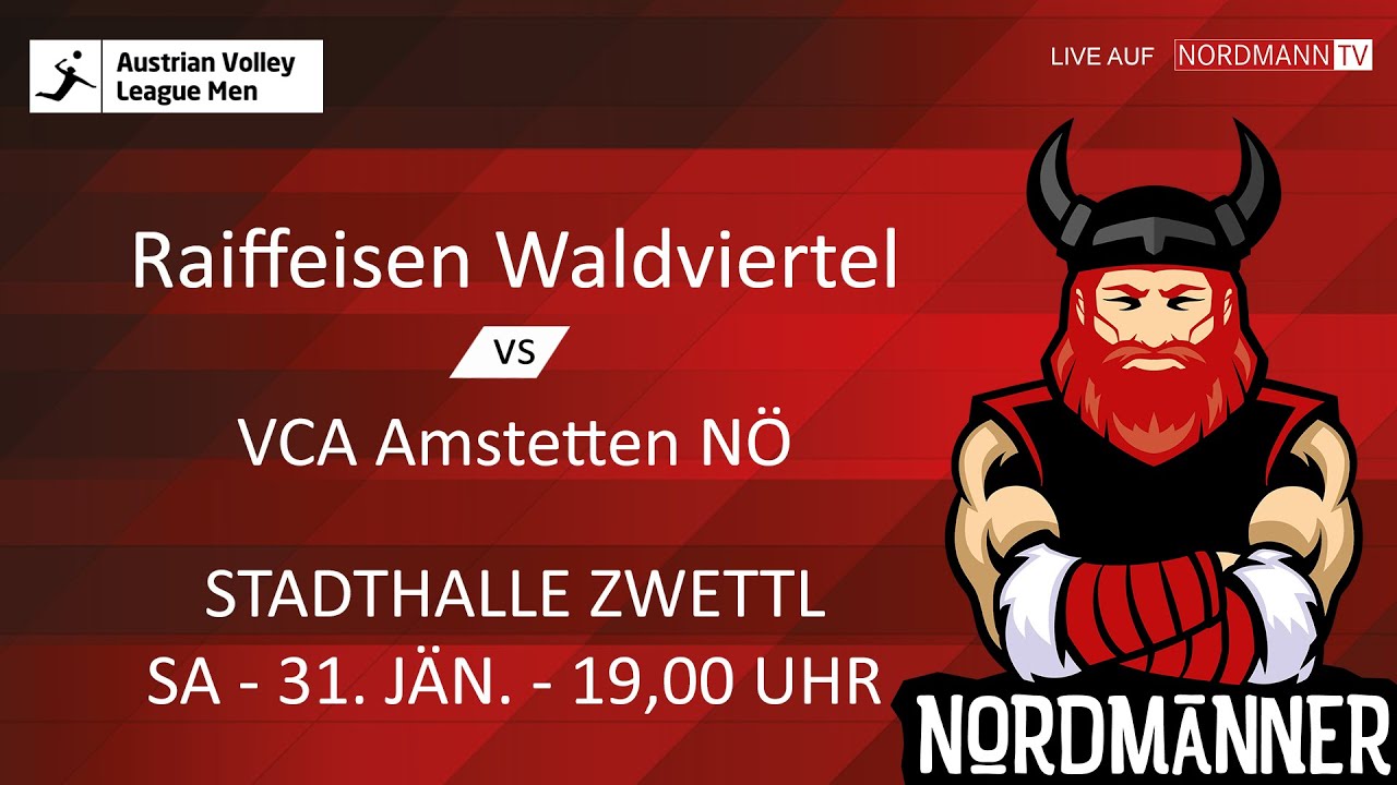 Volley League Men Spiel zwischen URW Raiffeisen Waldviertel vs. VCA Amstetten NÖ