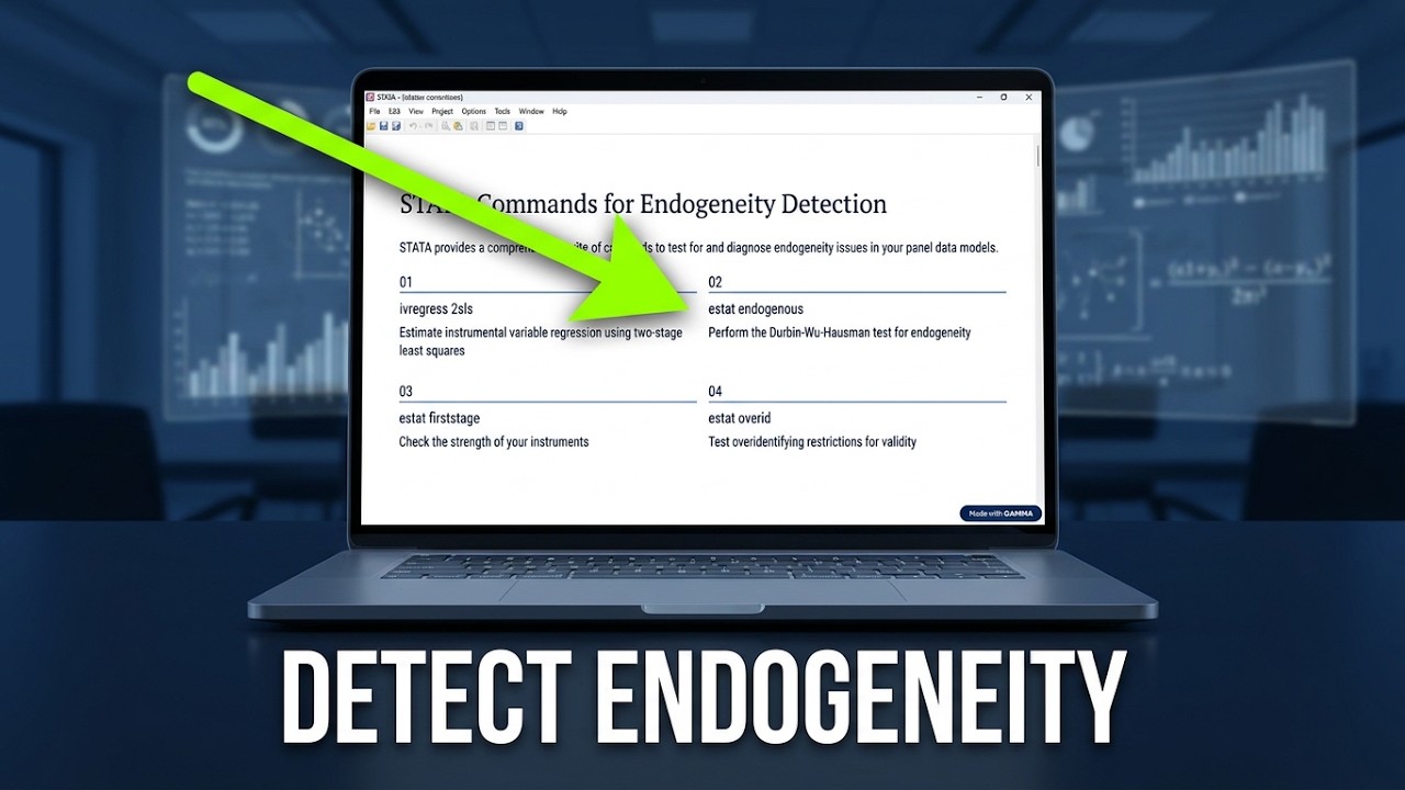 How to Detect Endogeneity in panel Data using STATA