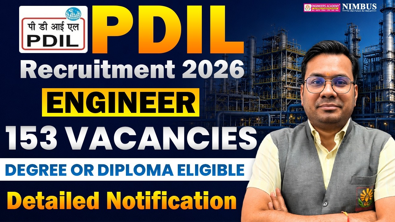 🔥 PDIL Recruitment 2026 | Engineer Posts 153 Vacancies Out | Apply Online Now | Pankaj Garg Sir
