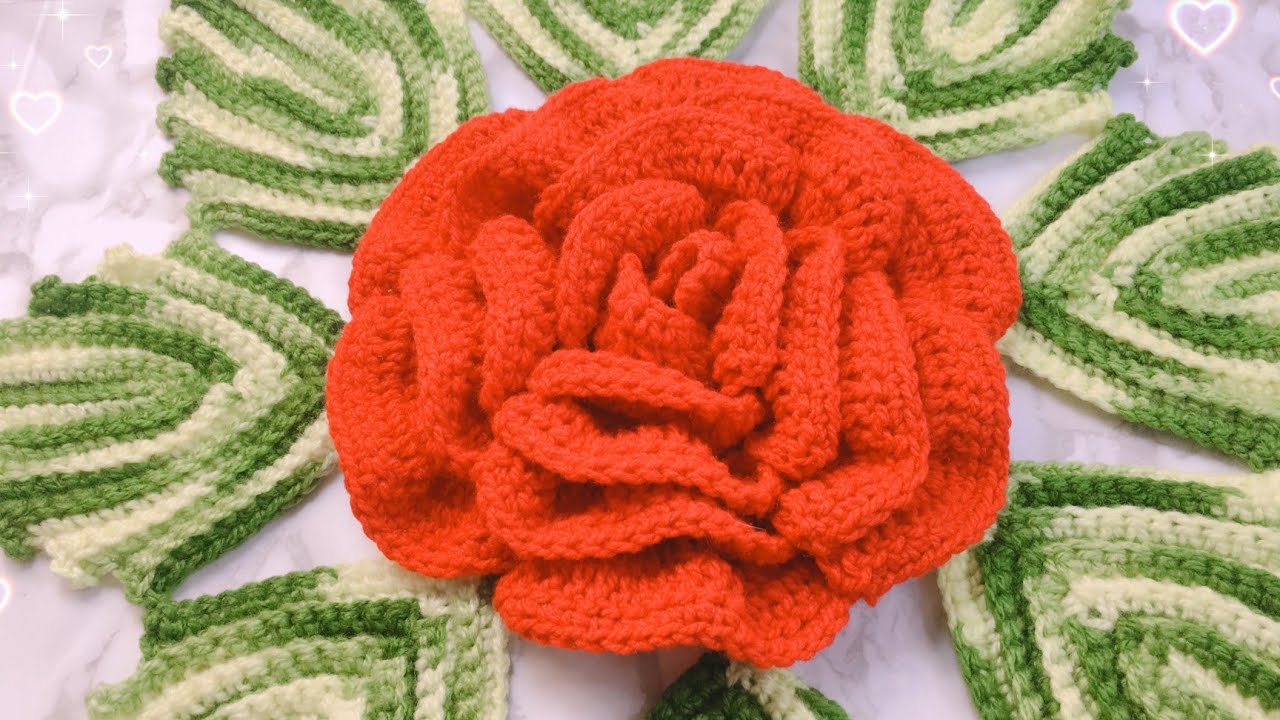 💙 Cómo Hacer Rosas Gigantes 3D a Crochet Para Centros De Mesa Tejido Muy Fácil Paso a Paso 🌹