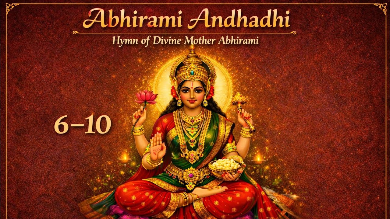 Abhirami Andhadhi/ Hymn 6 to 10 #KindleAura #abhiramiandhadhi #slokas 