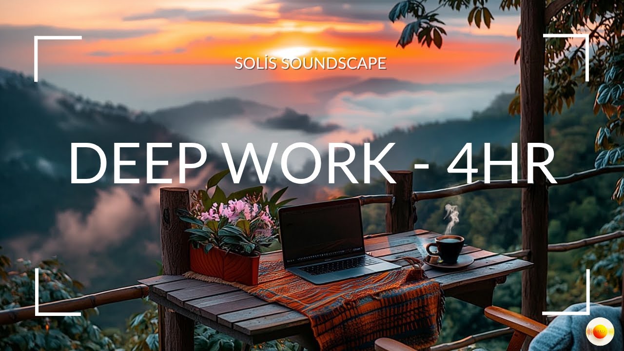 4 HOUR Focus Music for Deep Work & Study 🎧 Minimalist Piano & Lofi Guitar Ambie