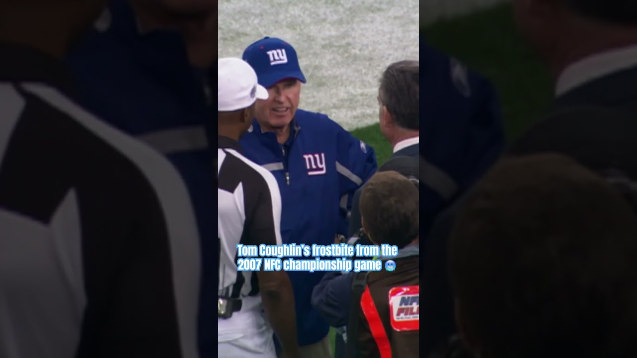 Throwback: Tom Coughlin&rsquo;s frostbite from 2007 NFC Championship game 🥶 #micdup #shorts