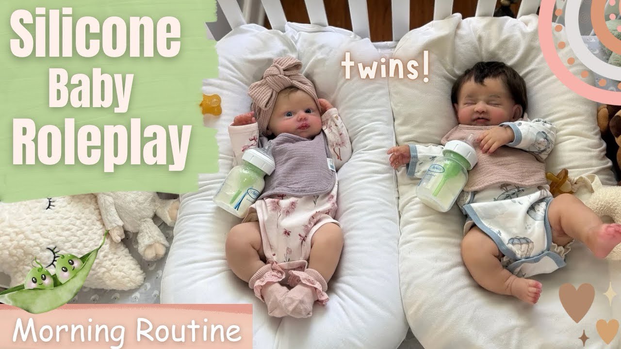 Silicone Baby Doll Feeding 🍼 Changing and Roleplay 👶👶 TWINS #siliconebaby #dolls #twinsbaby