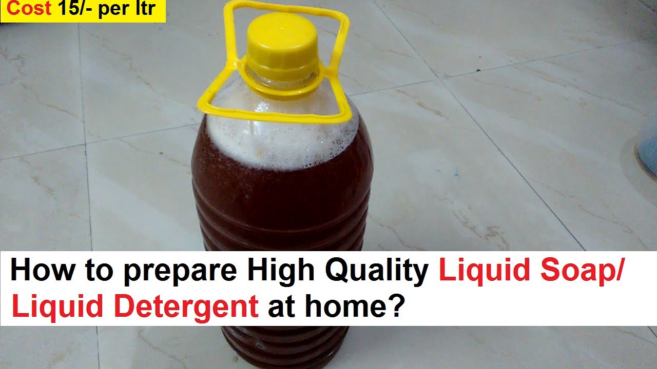 Making of Liquid Soap/Detergent at Home - Simple and Quick Steps