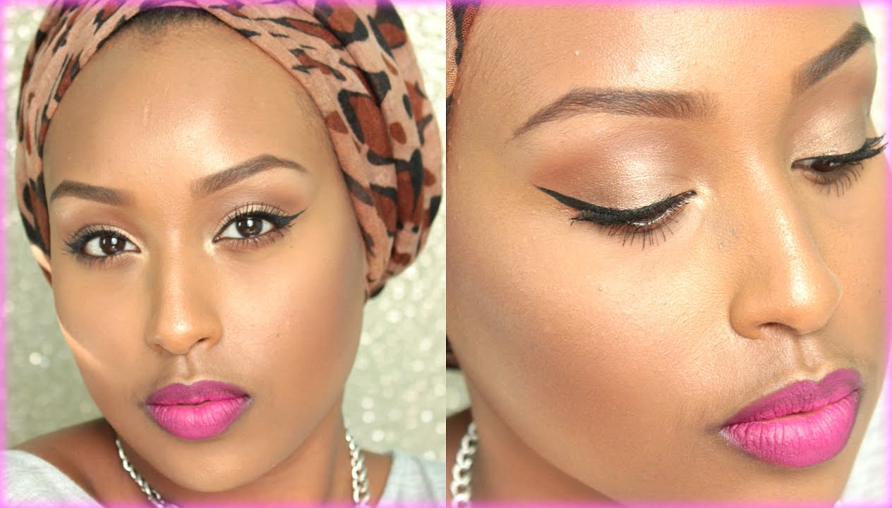 Bronze Glowy Makeup + Bright Lip | Eid Series | Aysha Abdul