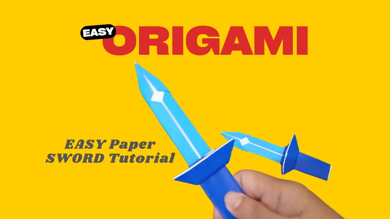 EASY SWORD Paper Origami Tutorial | Easy Paper Sword Tutorial |DHY Craft