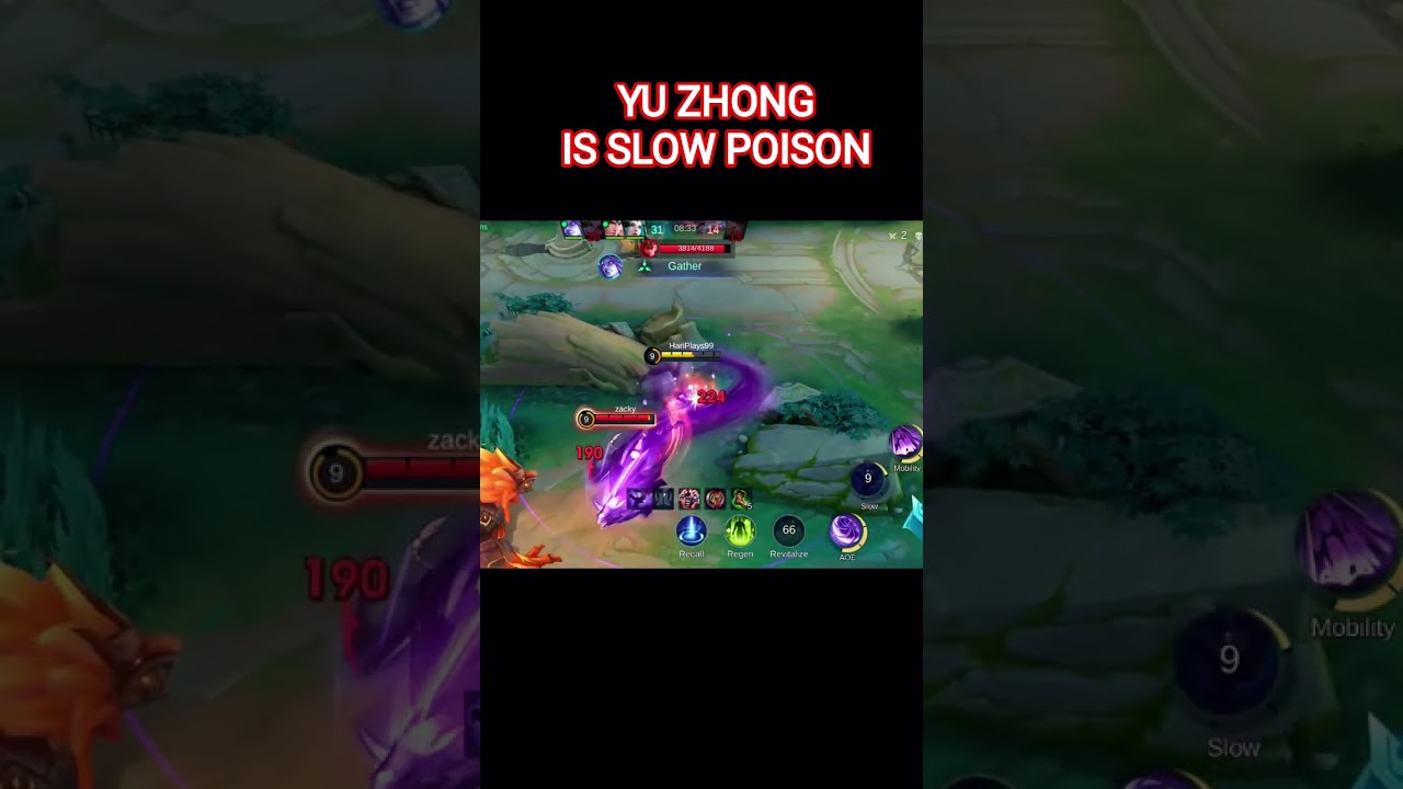mlbb yu zhong #shorts #mlbb #mobilelegends