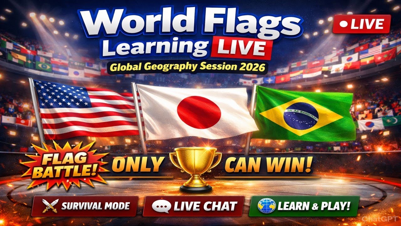 🌍 World Flags Learning LIVE | Global Geography Session 2026 #flags #countryflags #shorts