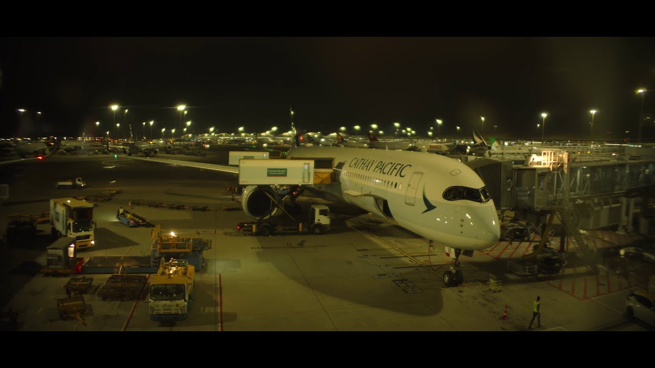 A350-1000 Night Flight From Hongkong To Amsterdam