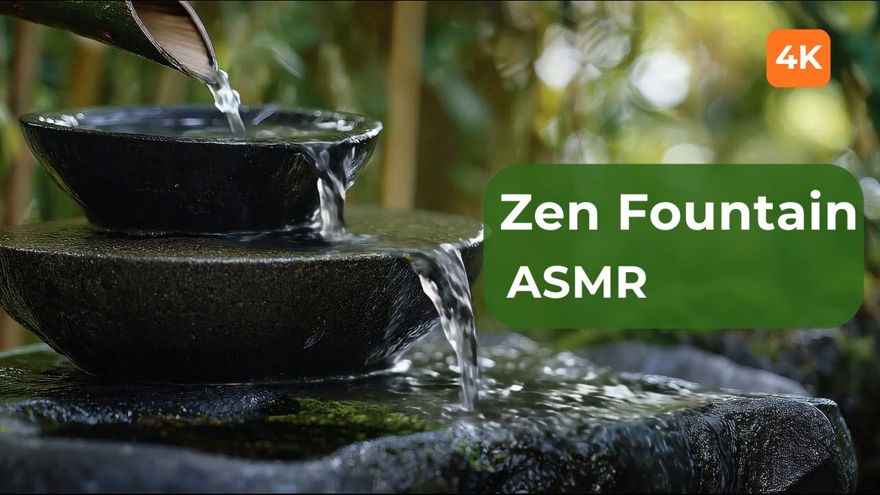 Tranquil Water Fountain ASMR (4K) #asmr