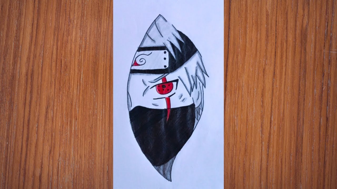 How to draw Kakashi Hatake Half Face Drawing | Easy Anime Drawing Tutorial by #mehaksketches