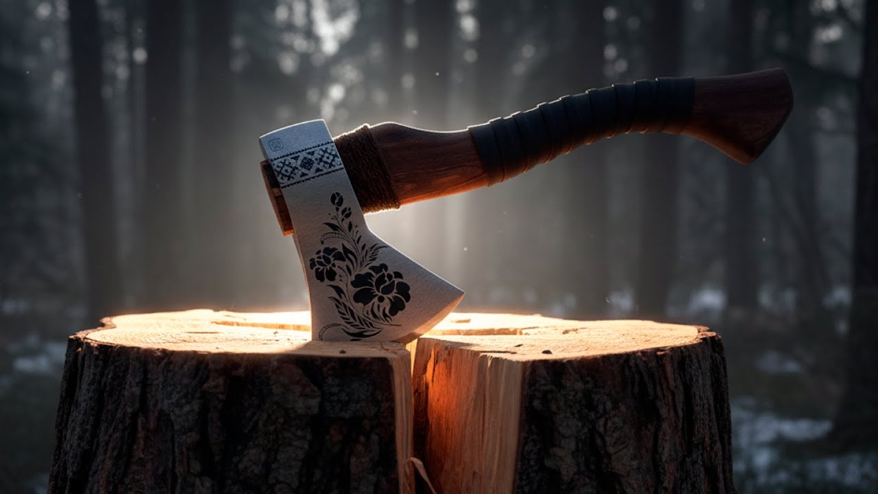 Extreme Axe Restoration & Custom Deep Engraving | Full Process