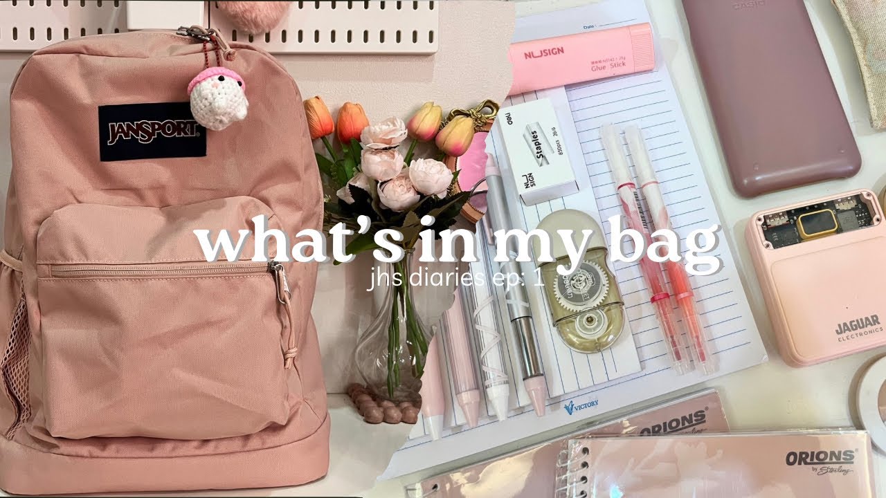 🎀 jhs diaries ep: 1 | what’s in my bag 👛 | nina’s diary | philippines 🇵🇭