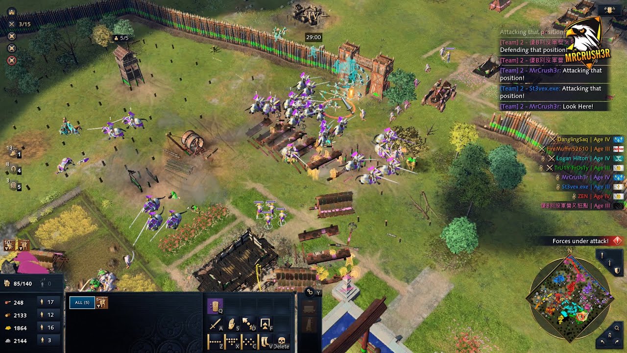 Age of Empires IV - The French - 4v4 Multiplayer Ranked Match - 2024