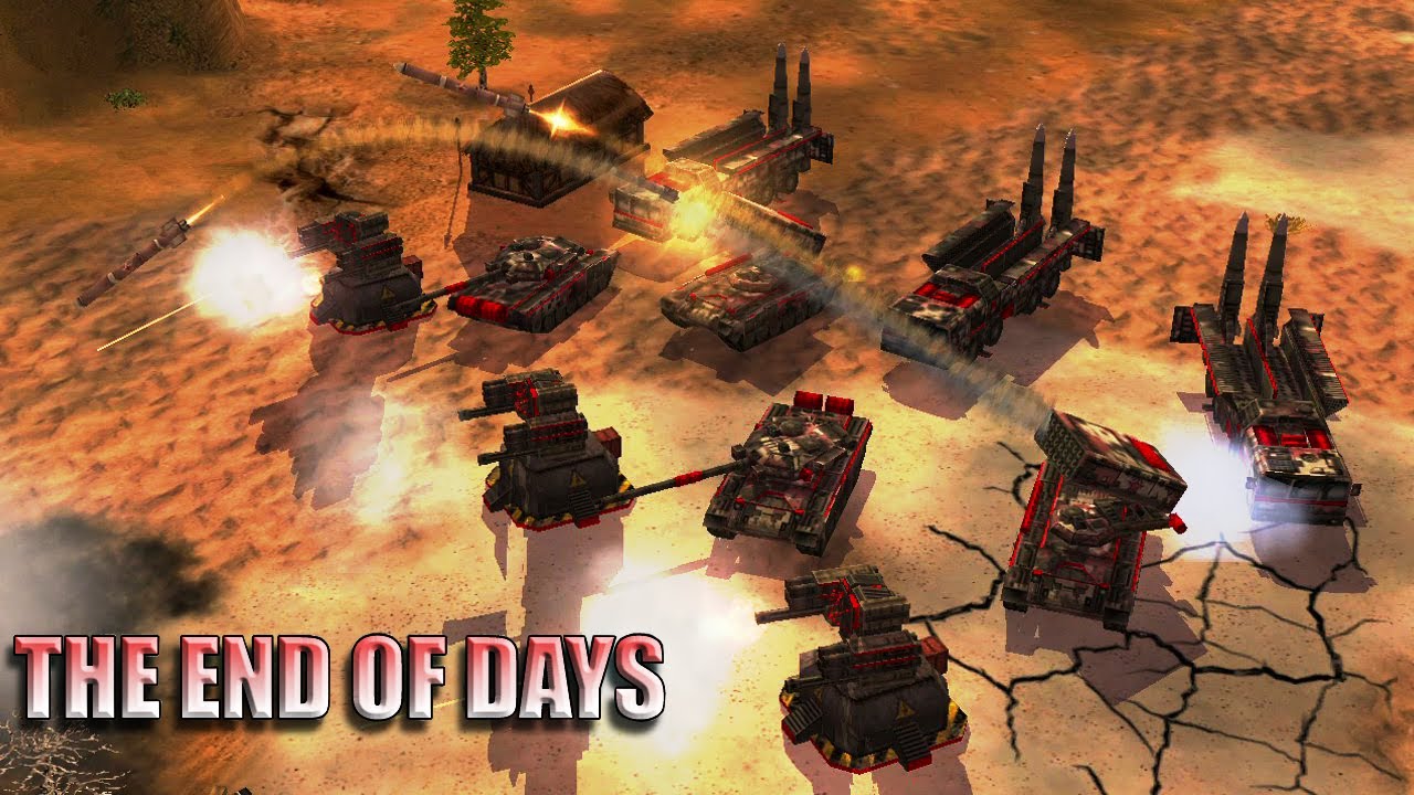 Тяжёлая бронетехника RUS против США (мод THE END OF DAYS) C&C Generals Zero Hour