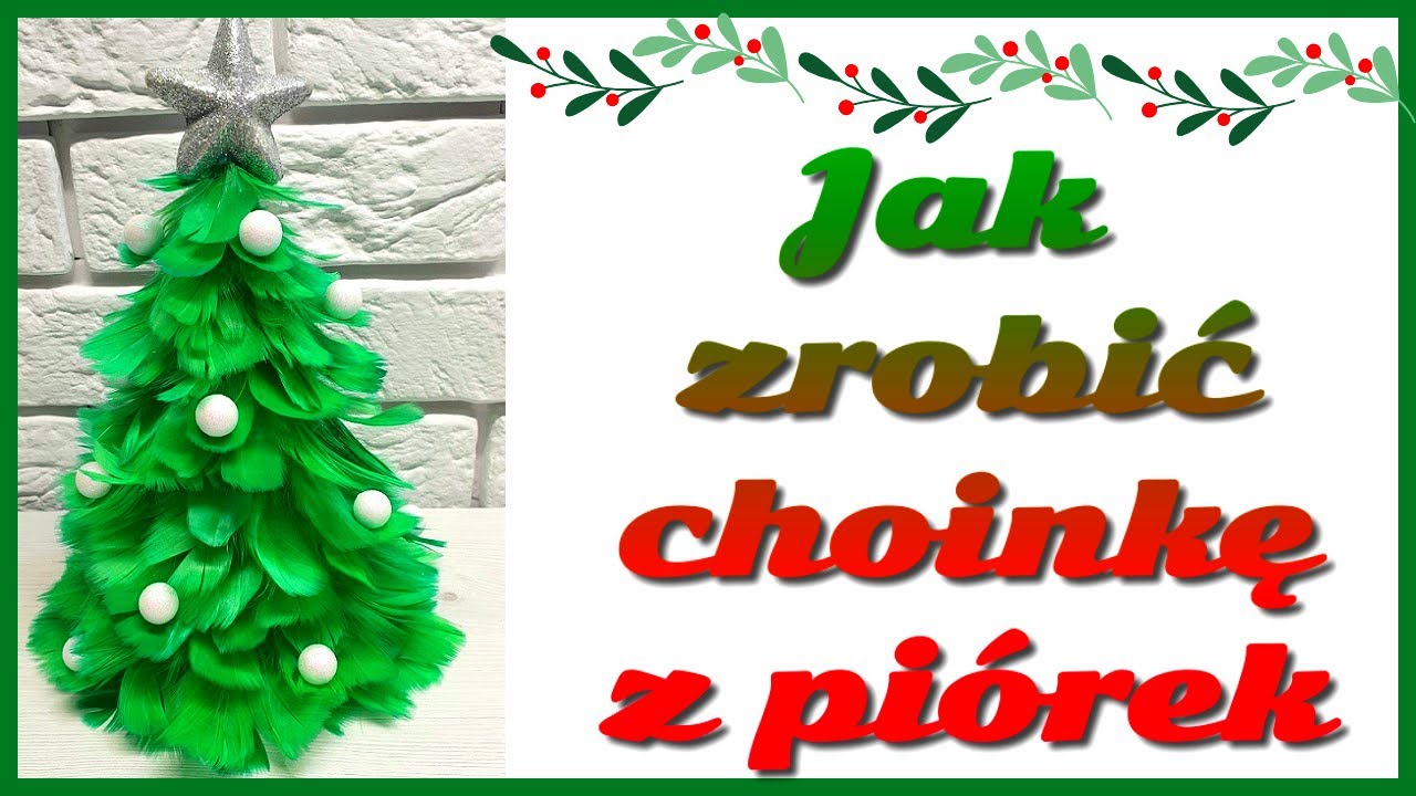 PIĘKNA CHOINKA Z PIÓREK święta, vlogmas, diy, tutorial, xmas, tree, pióra, drzewo, craft, christmas