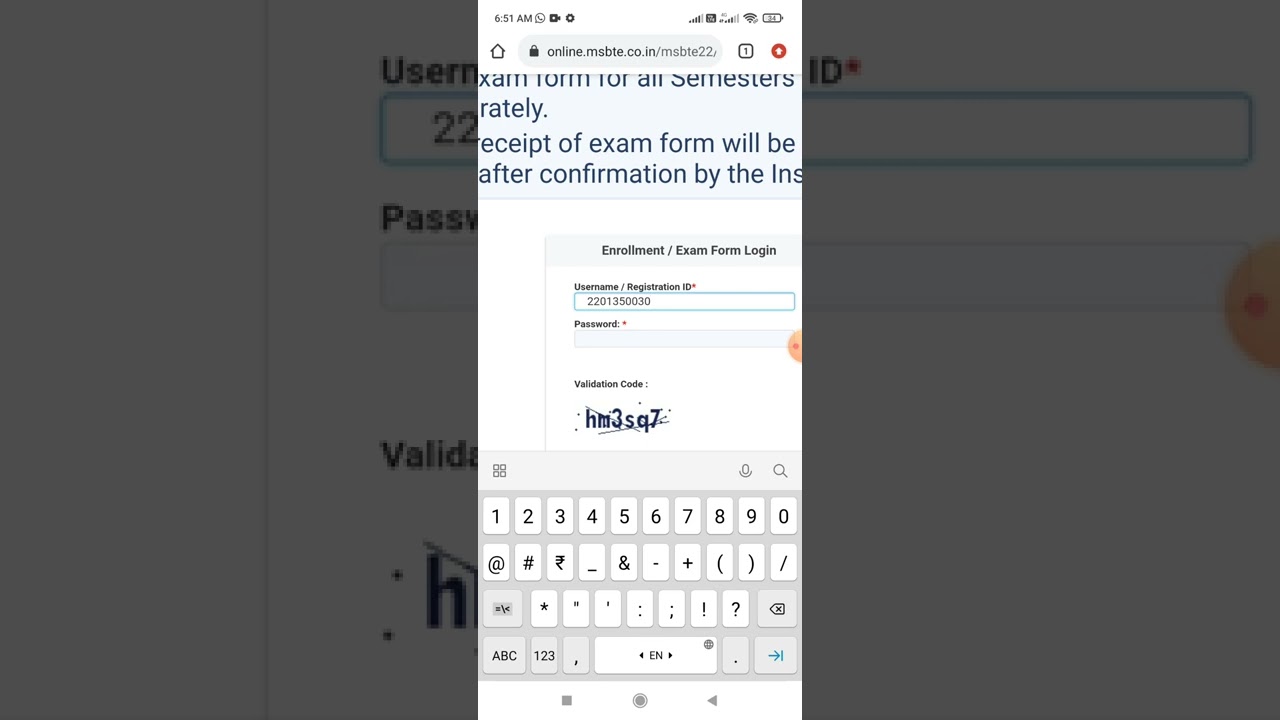 How to fill exam form winter 2022 at msbte site for newly admitted students in AY 2022-2023
