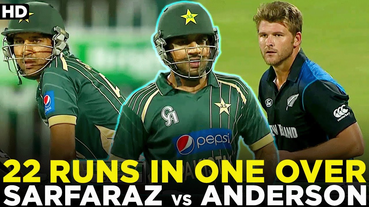 Sarfaraz Ahmed vs Corey Anderson | 2️⃣2️⃣ Runs in One Over | 6️⃣-6️⃣-4️⃣-4️⃣ | PCB | MA2A