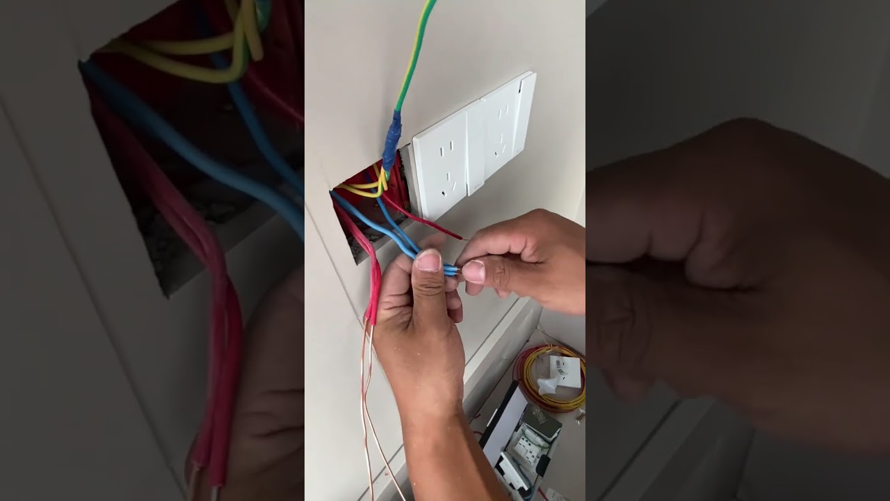 三个插座两组线 简单接法#电线接线方法 #家用开关接线方法 #电工知识 #电工接线
