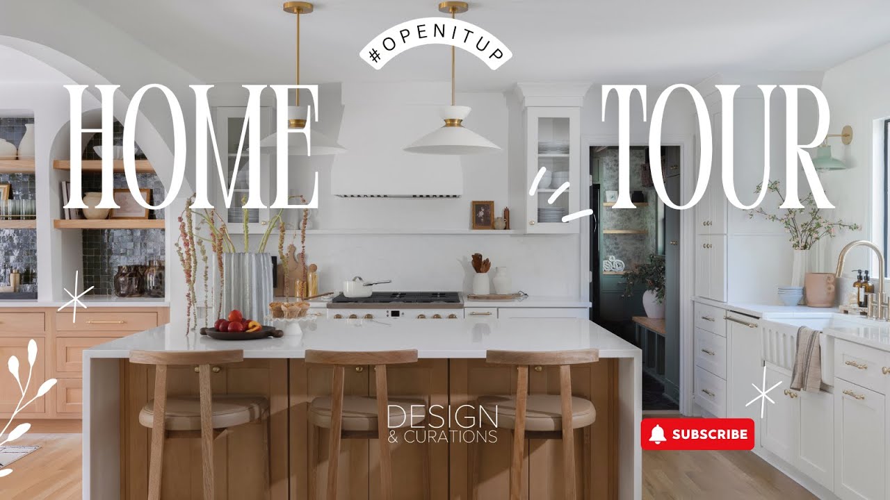 Organic Modern Home Tour | Kitchen, Living, Powder & Laundry Reveal
