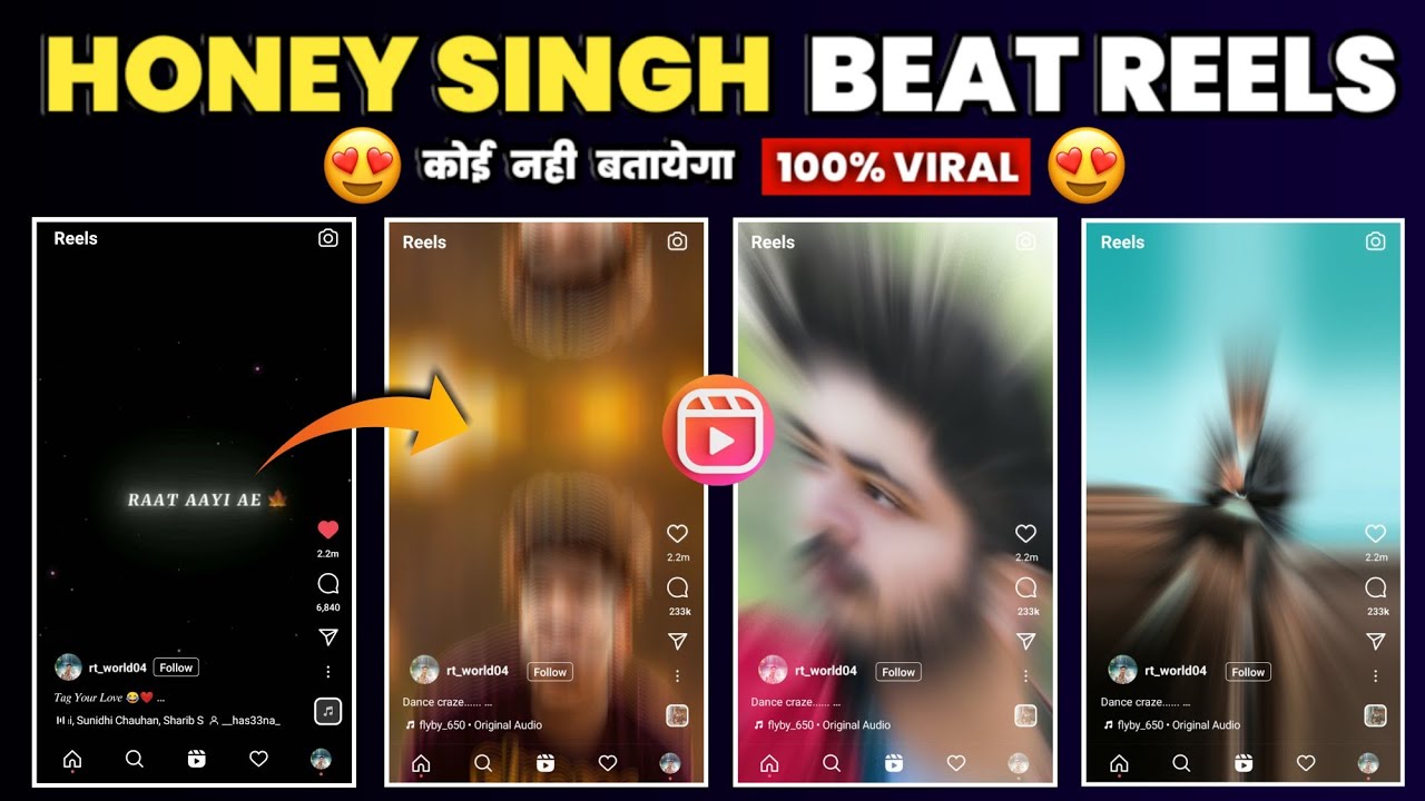 Honey Singh Reels Video Editing | CapCut Viral Effect Reels Tutorial | RTWORLD