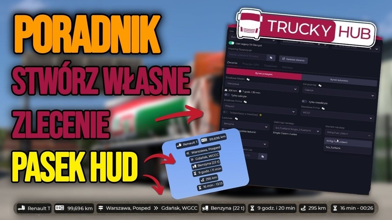 PORADNIK: Stwórz własne zlecenia 📦 Spersonalizowany pasek HUD w Euro Truck Simulator 2! 🚛