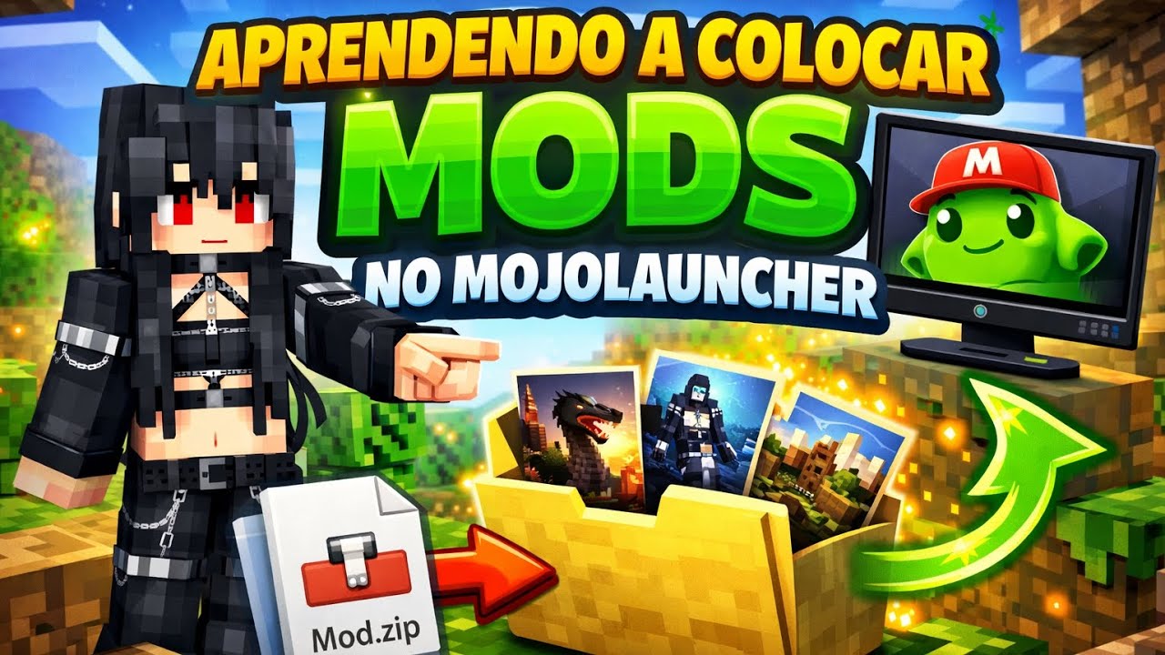 Como colocar mods no mojolaucher 2026 emulador de Minecraft java #minecraft #mojolauncher 