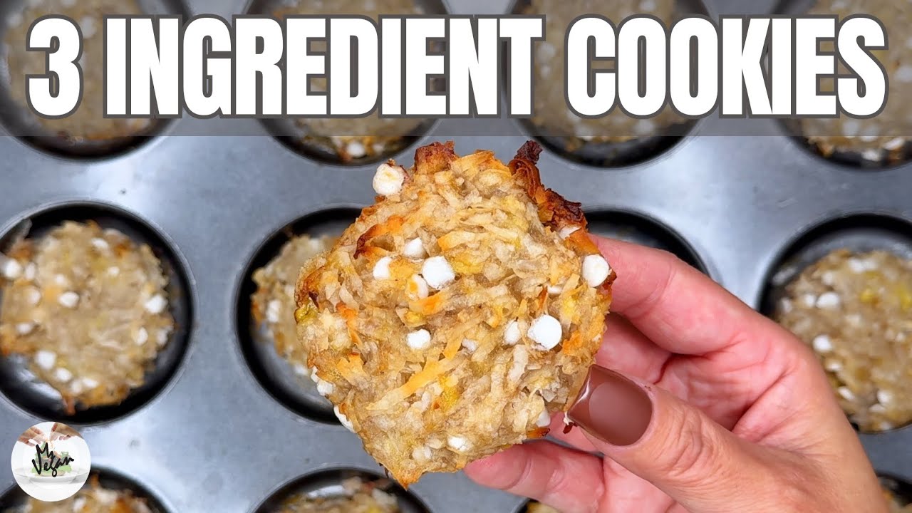 3 Ingredient Cookies | Banana + Coconut 