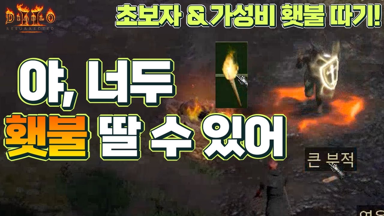 [디아2 기초 정보] 초보자도 할 수 있다! 가성비 횃불 따기 (피슷딘&해머딘 팔라딘이면 모두 OK)