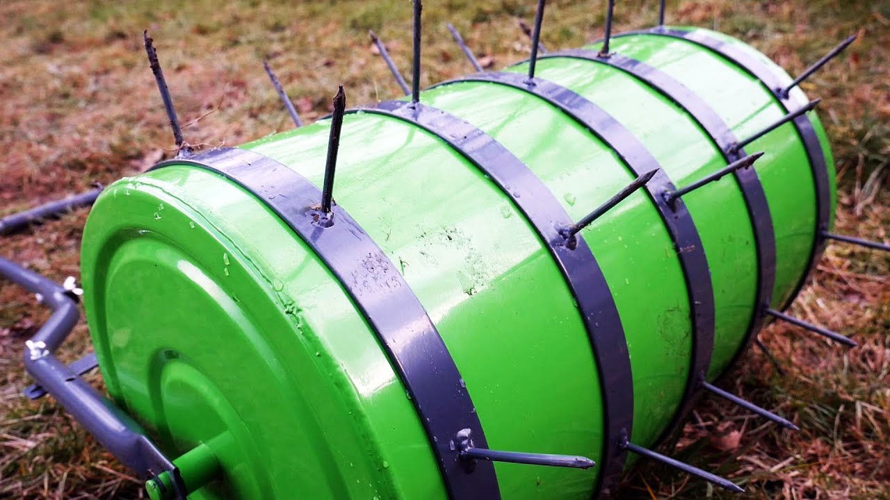 Válec na trávník 35l s hroty (5 objímek) POWERMAT