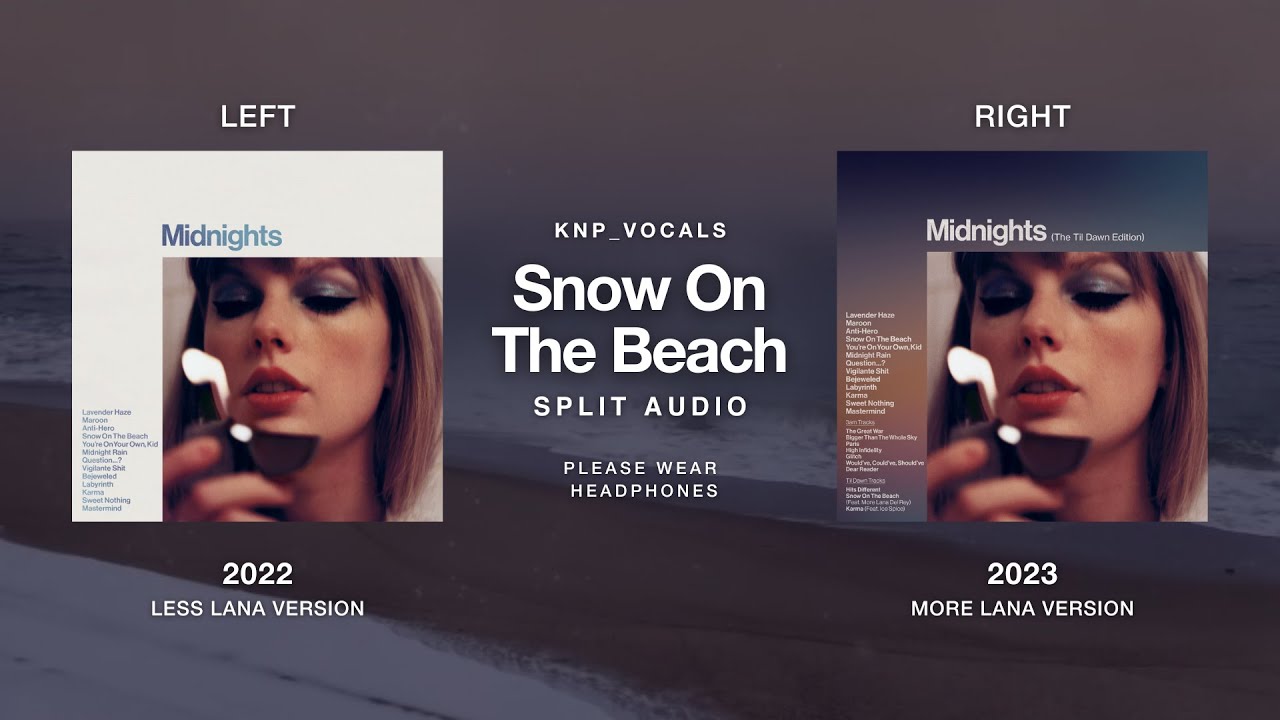 Taylor Swift - Snow On The Beach (Less vs. More Lana Version / Split Audio)