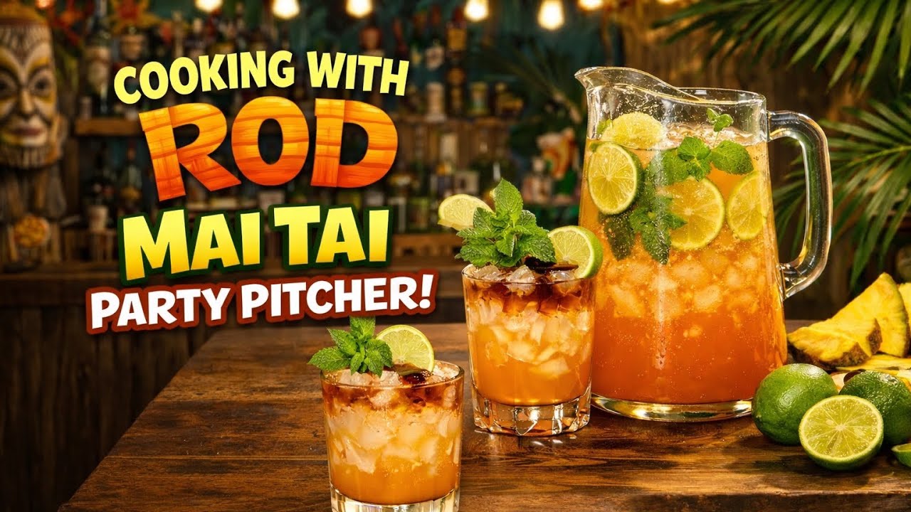 Mai Tai Party Pitcher 🍹 | The Perfect Tropical Rum Cocktail #MaiTai #CocktailRecipe #PartyDrinks