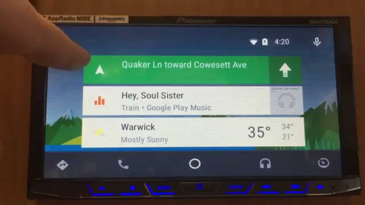 Android Auto on a Pioneer AVH-4100NEX