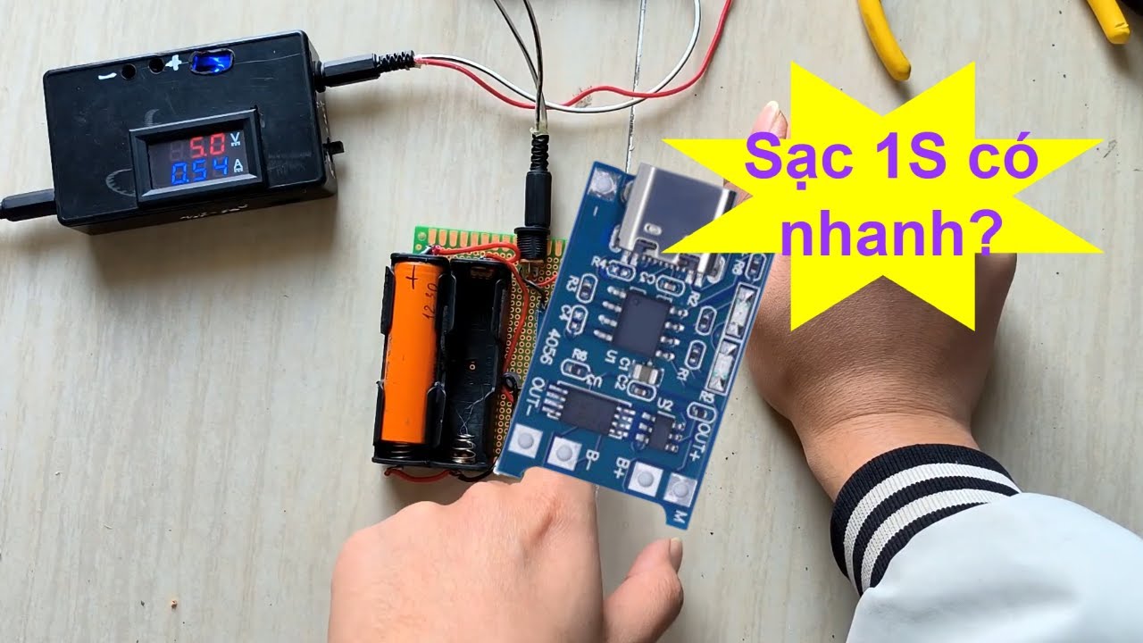 Mạch sạc pin 1s cho pin 18650, từ mạch sạc mini