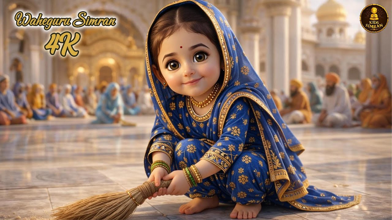 Satnam Waheguru (ਸਤਨਾਮ ਵਾਹਿਗੁਰੂ) Simran | Calm, Gentle, Peaceful Sikh Meditation Daily for Kids
