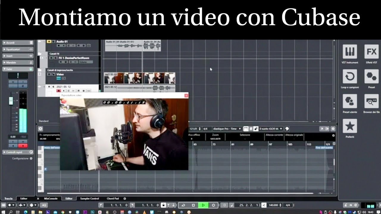 Cubase Pro: Montaggio video