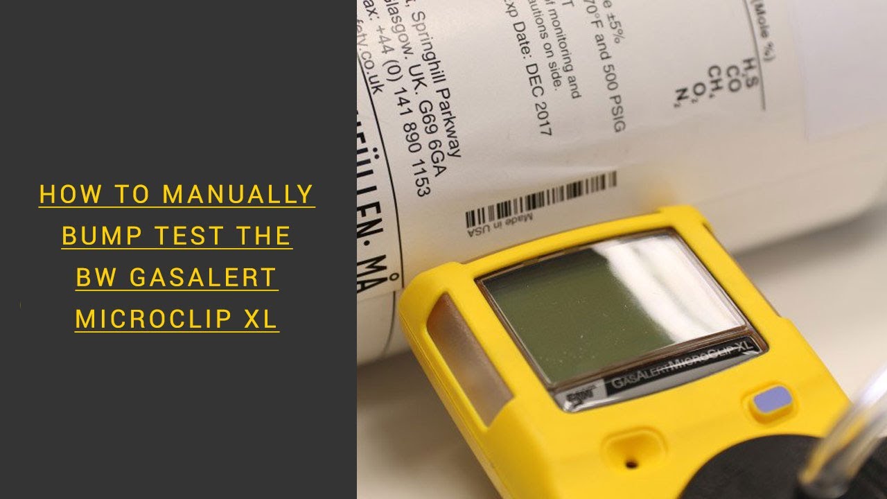 BW GasAlertMicroClip XL Gas Detector : How to Manually Bump Test