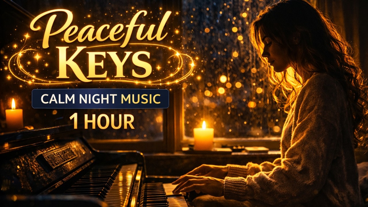 Soft Piano & Rain – Calm Night Study Music (1 Hour)
