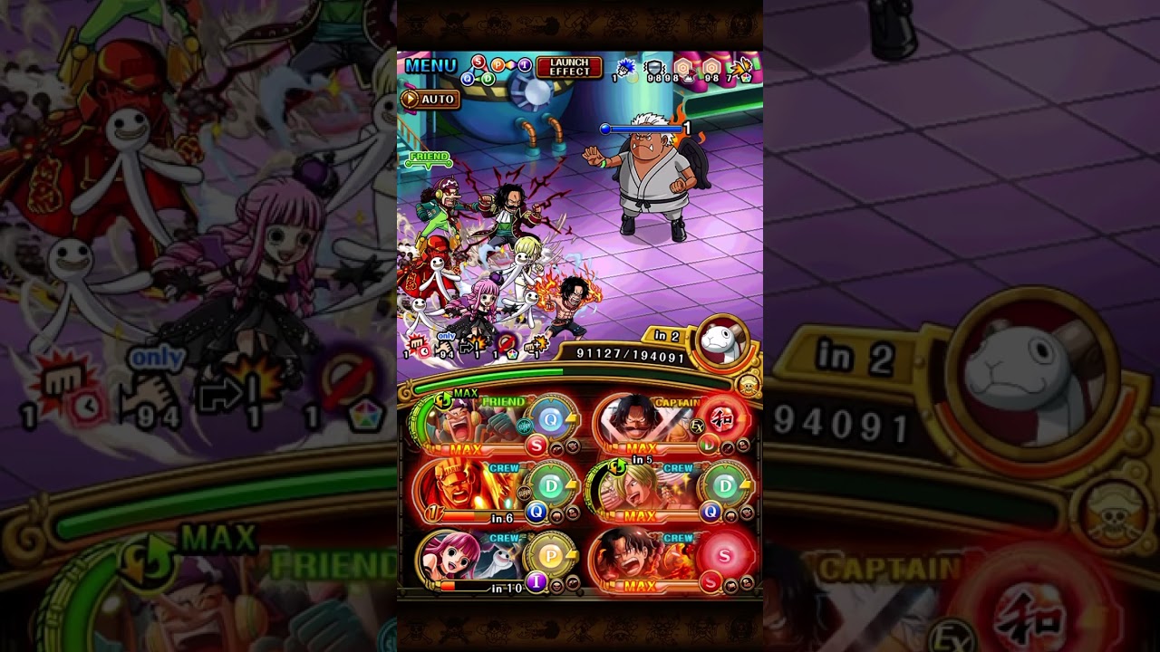 [optc] PKA Lvl 150 S-Shark. No Stall. Perona’s buff for 3 turns.