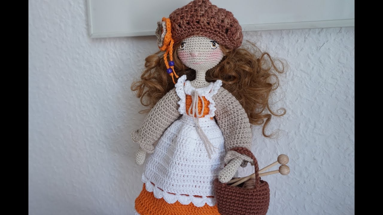 How to crochet country  apron / doll clothes