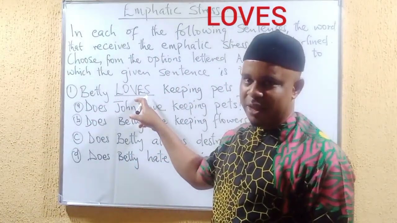 Test of Oral English (Emphatic Stress)