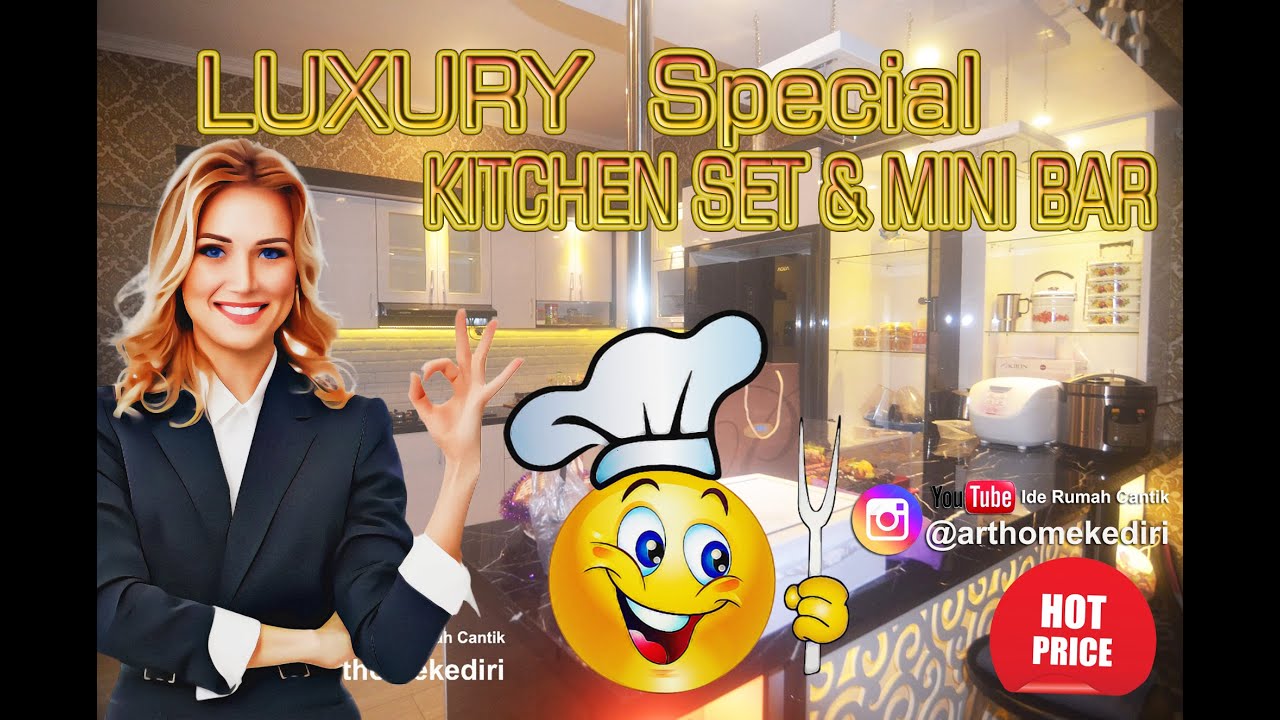 Kitchen set blitar-Elegan mewah dg mini bar dekor cutting laser yang menarik artistik rumah anda