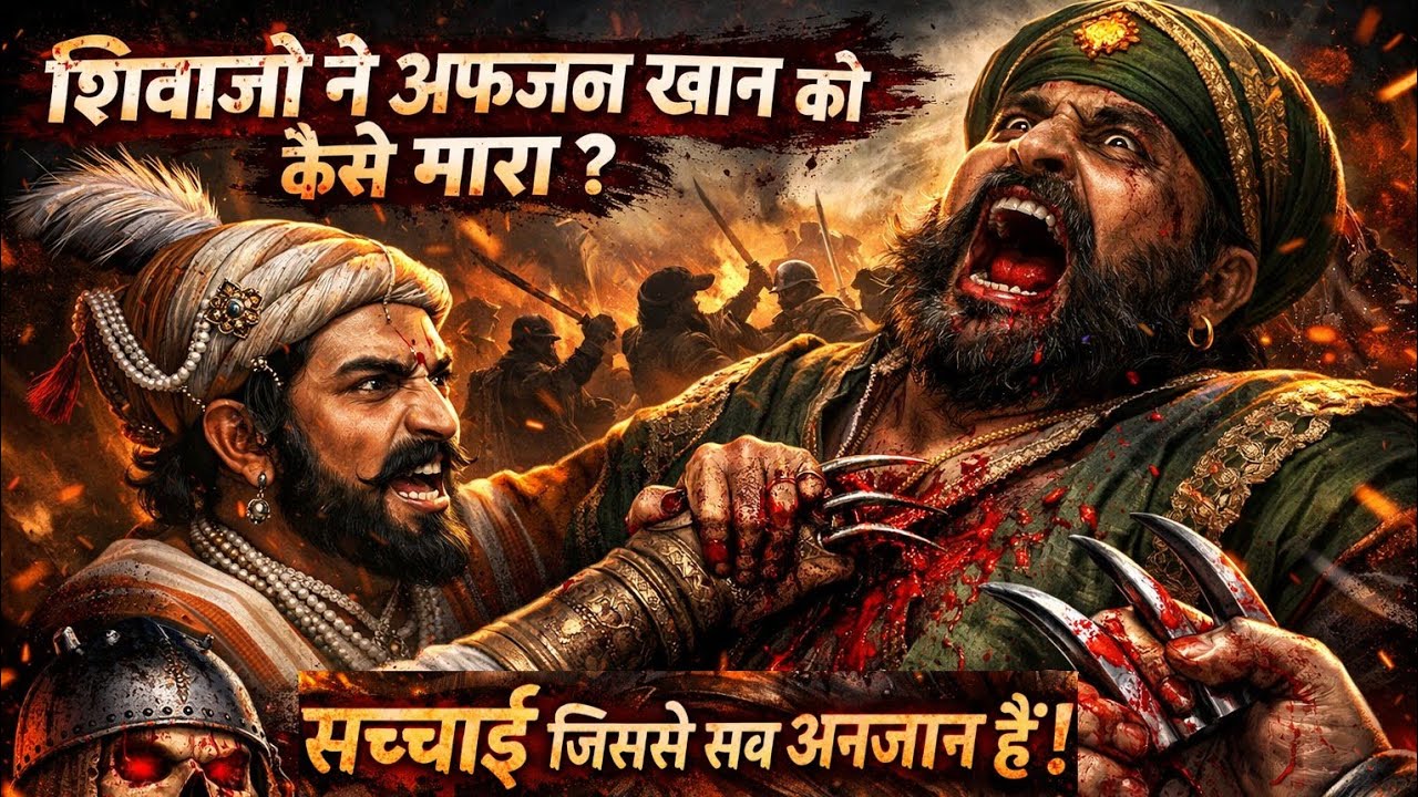 शिवाजी ने अफजल खान को कैसे मारा शिवाजी VS अफजल खान #history 