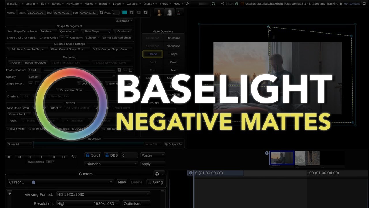 Using a Negative Matte to Grade a Sunset in Baselight