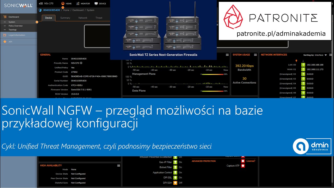 SonicWall NGFW – przegląd możliwości na bazie przykładowej konfiguracji