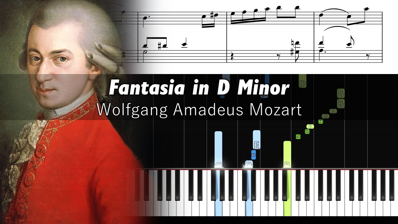 Mozart - Fantasia in d minor, K.397 - Piano Tutorial with Sheet Music