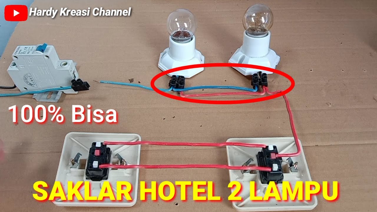 PEMULA AUTO PAHAM... !!! CARA PASANG SAKLAR HOTEL/SAKLAR TUKAR 2 LAMPU