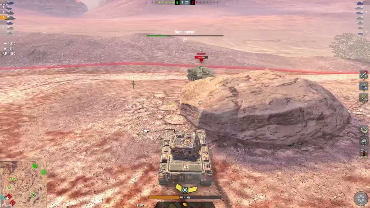 World of tank blitz (wotb) — AC Ocelote 3 Stock Gameplay