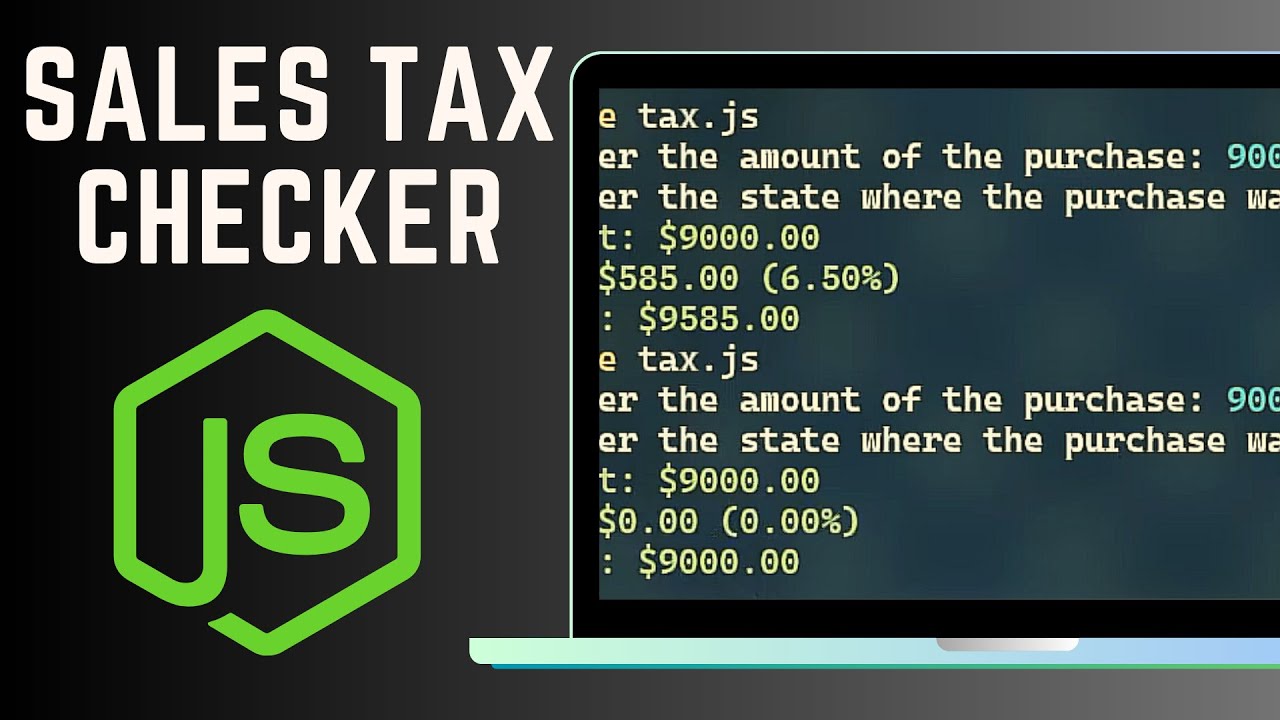 Build US Sales Tax Calculator CLI App - Node programming + SQLite DB